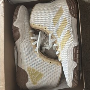 Adidas White and Tan Wrestling/Boxing Shoes